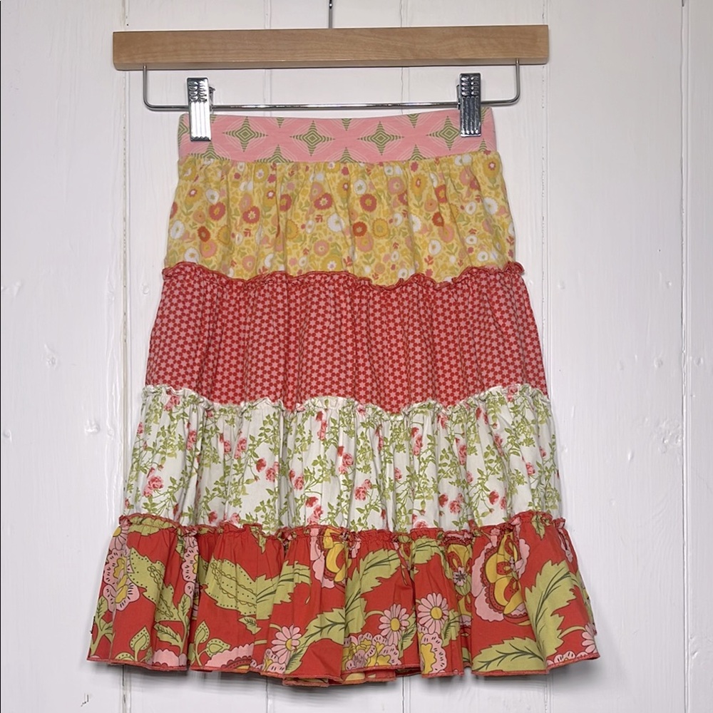 SERENDIPITY MATILDA JANE VGUC Floral Tiered Ruffle Maxi Midi Skirt
